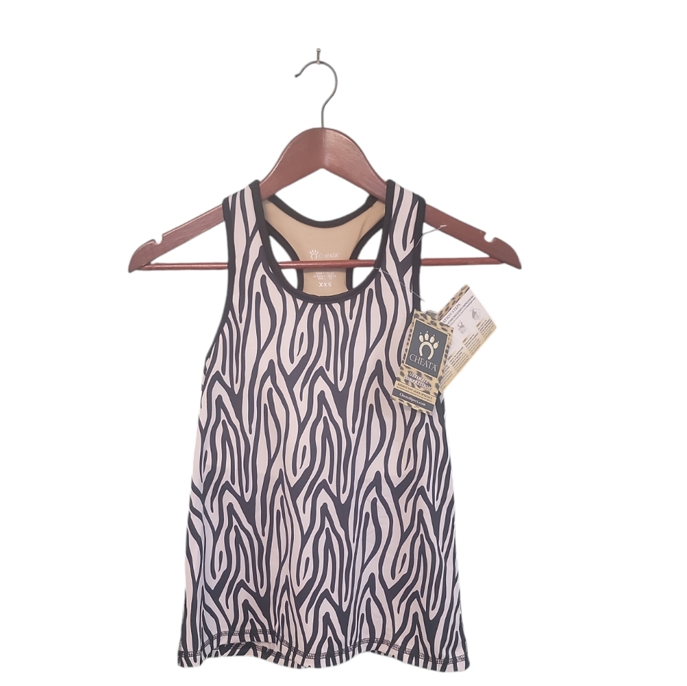 Cheata NWT Ultimate Compression Safari‎ Trotter Print Workout Tank Top Size XXS